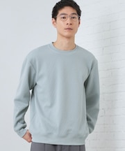 【大人の上品カジュアルに】ふくれキルトスウェット　軽量/洗濯機OK