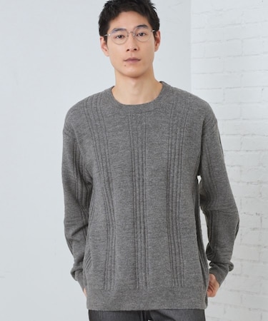 【優しい肌触り】カシミヤタッチ チェックニット　洗濯機OK