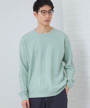 【優しい肌触り】カシミヤタッチ チェックニット　洗濯機OK