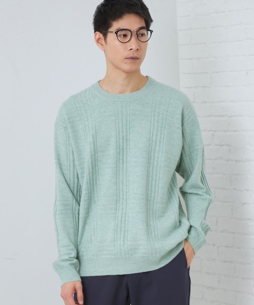 【優しい肌触り】カシミヤタッチ チェックニット　洗濯機OK