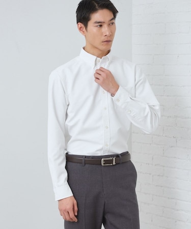 【ON/OFF兼用】シャンブレー オックスシャツ 洗濯機OK / 吸水速乾 / 汗じみ防止