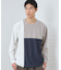 【ちょうどいいカジュアル】パネルブロッキング長袖Tシャツ