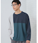 【ちょうどいいカジュアル】パネルブロッキング長袖Tシャツ