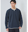 【1枚で手抜きに見えない】キーネック フェイクレイヤード長袖Tシャツ