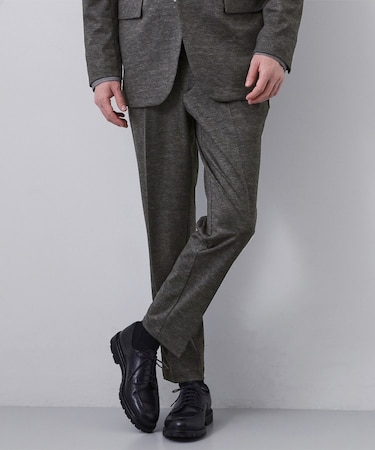 【動きやすい、快適ビジネススラックス】TRジャージ スラックス　セットアップ可/洗濯機OK/ストレッチ