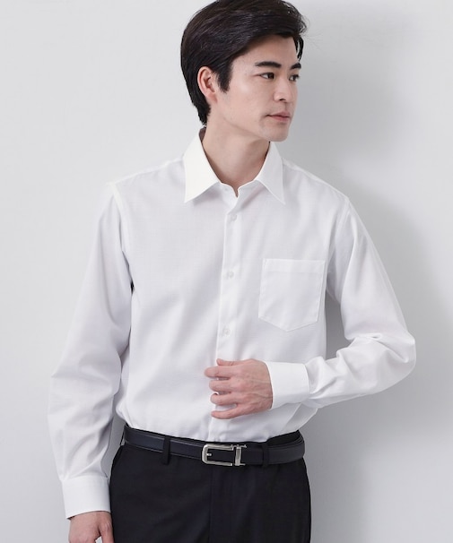 【ビジネス/セレモニー】ドレスドビー長袖シャツ