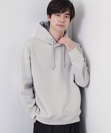 【さりげない表情が、品よく映える。】ふくれジャカードパーカ