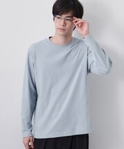 【長く愛せる、定番ロンT】リンクスジャカード長袖Tシャツ