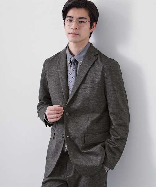 【動きやすい、快適ビジネスジャケット】TRジャージ ジャケット　セットアップ可/洗濯機OK/ストレッチ