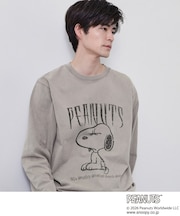 PEANUTS / ピーナッツ スヌーピー ヴィンテージ風プリント長袖Tシャツ