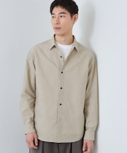 【爽やかで好印象】サッカーストライプシャツ 洗濯機OK