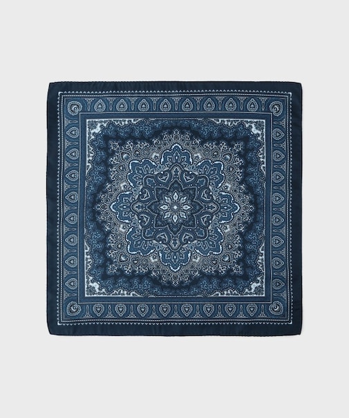 バンダナ柄 ポケットチーフ 【ON/OFF兼用】