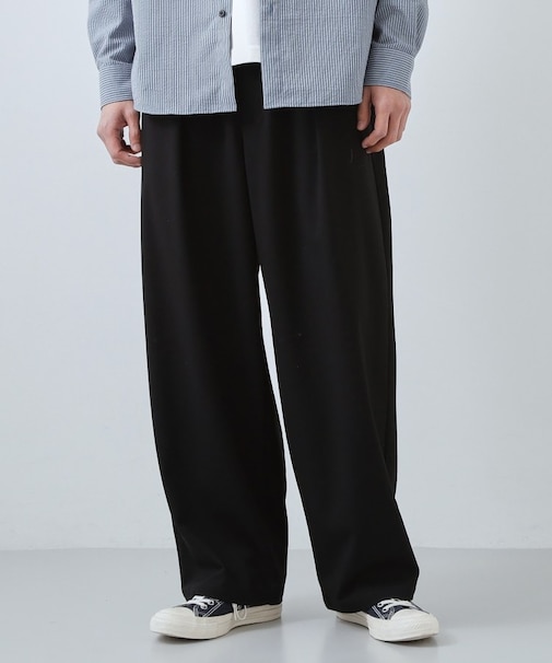 【半歩先のオシャレ】バレルレッグ パンツ 洗濯機OK