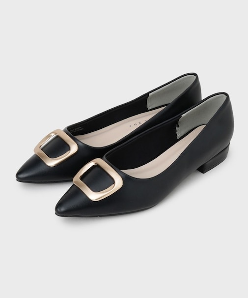 メタルバックルパンプス