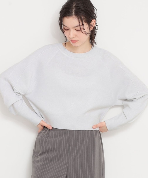 【着丈が選べる】スウェットライクラメジャガードニット