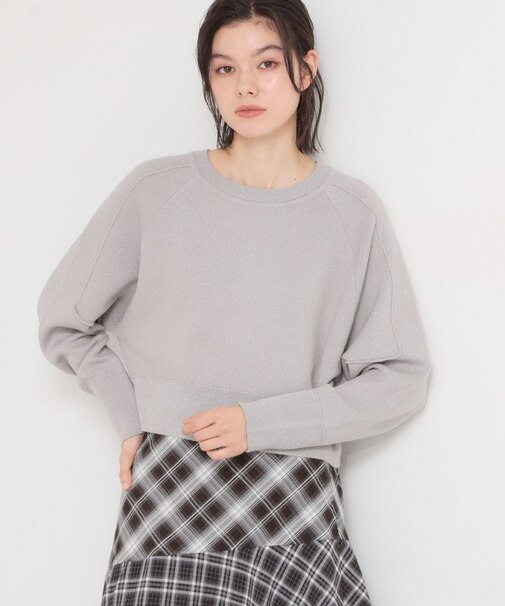 【着丈が選べる】スウェットライクラメジャカードニット