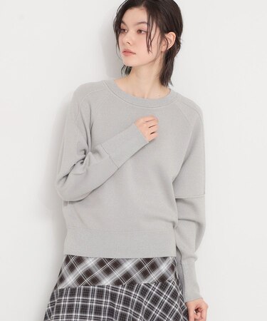 【着丈が選べる】スウェットライクラメジャカードニット