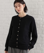 ふわふわミニシャギー クルーネックカーディガン