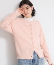 ふわふわミニシャギー クルーネックカーディガン