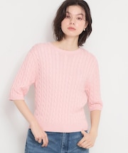 【POLO BCS 別注】5分袖ケーブルニット