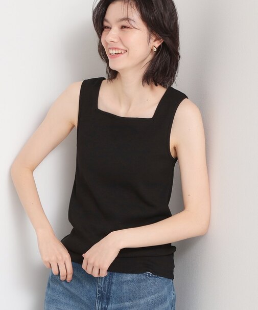 前後2WAYスクエアネックテレコタンク