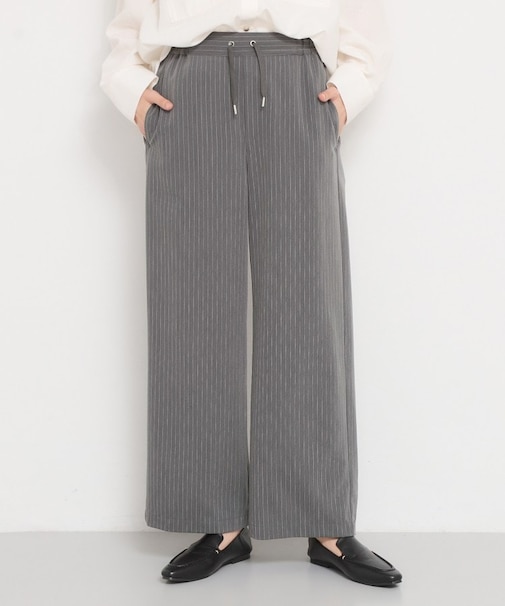ストライプイージーワイドパンツ