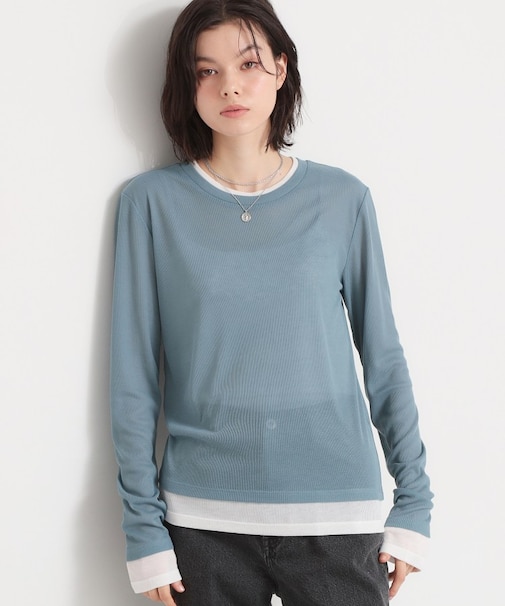 配色テレコカットソー