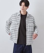 【カジュアルに上品さをプラス】変わり織ツイードブルゾン 洗濯機OK