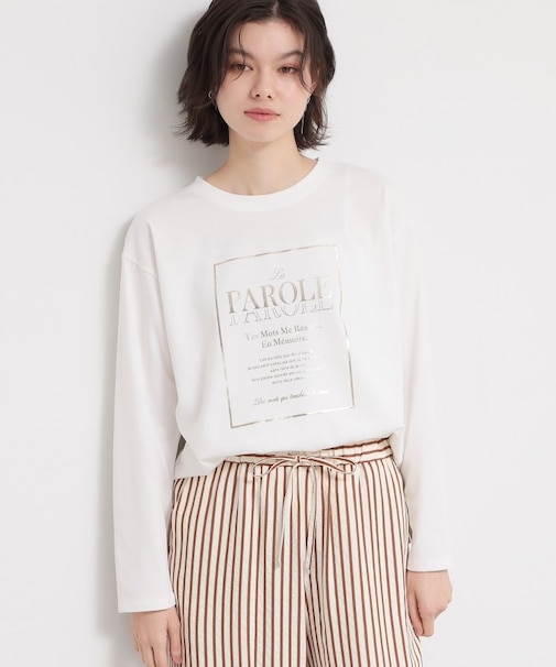 ロゴ箔プリントロンTee