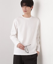 【首元にさりげないアクセント】ステッチダンボールプルオーバー