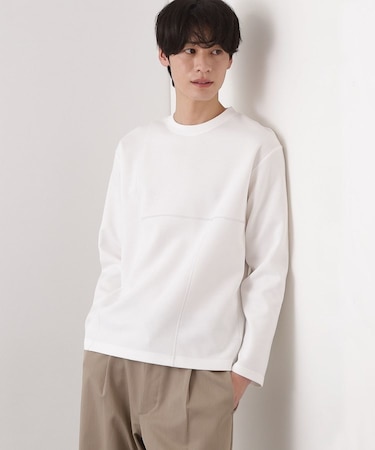 ダンボール ステッチ切替デザイン 長袖Tシャツ 洗濯機OK