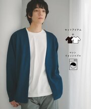 カーディガン＋半袖Tシャツ セットアイテム 洗濯機OK