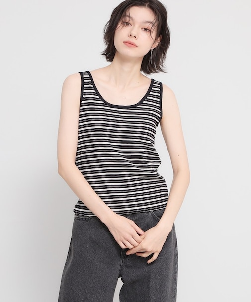 マルチボーダーニットソータンク