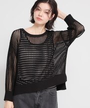 メッシュニットプルオーバー