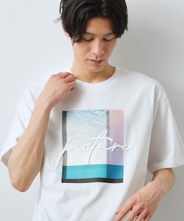 コード刺繍 半袖Tシャツ 洗濯機OK