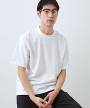 【ジャケットインにおすすめ】ビジネス半袖Tシャツ 洗濯機OK/襟高
