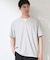 【一枚でコーディネートが完成！】レイヤード風 キーネック 半袖Tシャツ 洗濯機OK