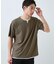 【一枚でコーディネートが完成！】レイヤード風 キーネック 半袖Tシャツ 洗濯機OK