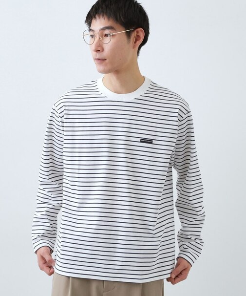 【スタイルを選ばず着られる】ワンポイント 長袖Tシャツ 洗濯機OK/UVカット/毛玉になりにくい