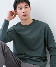 【スタイルを選ばず着られる】ワンポイント 長袖Tシャツ 洗濯機OK/UVカット/毛玉になりにくい