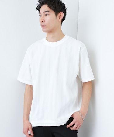 【ラクして決まる！】レイヤード風半袖Tシャツ　洗濯機OK