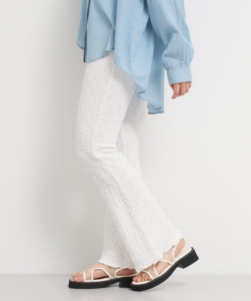 ポコポコシャーリングフレアパンツ