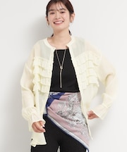 ティアードフリル楊柳シャツ