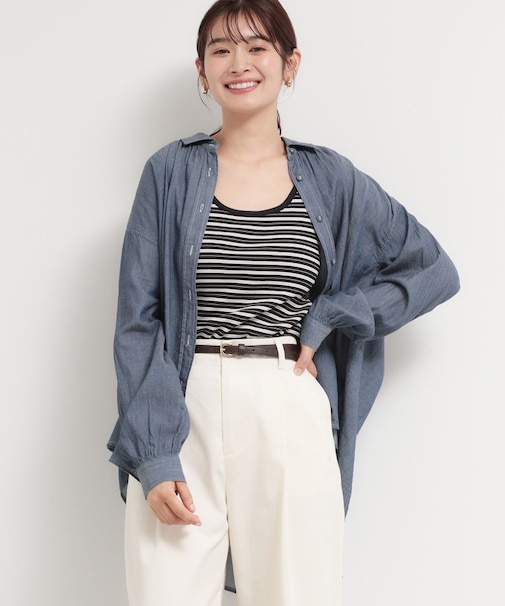 シアーデニムシャツ