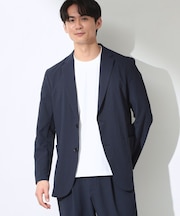 マイクロ シアサッカー ジャケット 洗濯機OK／セットアップ可