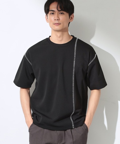 ハンドステッチ 半袖Tシャツ 洗濯機OK
