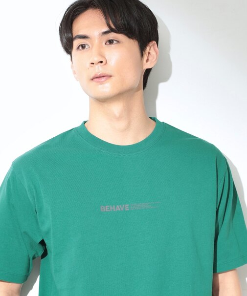 【なめらかでソフトな肌触り】ロゴ コットン半袖Tシャツ 洗濯機OK
