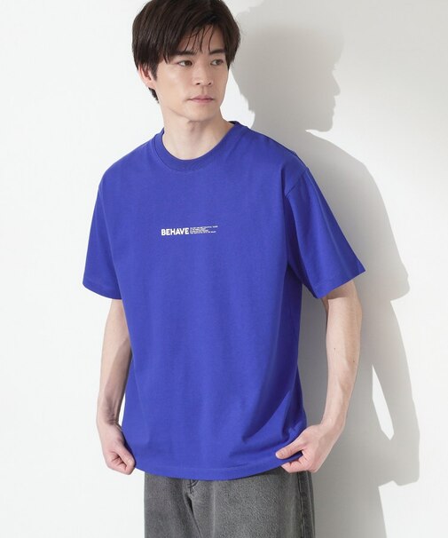 【なめらかでソフトな肌触り】ロゴ コットン半袖Tシャツ 洗濯機OK