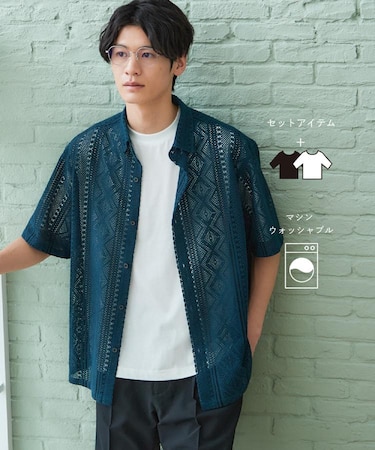 クラフトレース 半袖シャツ＋半袖Tシャツ セットアイテム