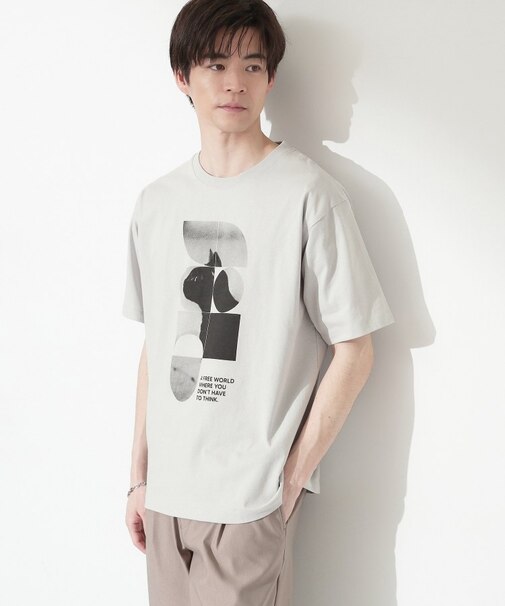 【夏コーデの主役に】グラフィックコットン半袖Tシャツ CAT／LANDSCAPE